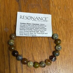 Golden Sheen Obsidian Bracelet